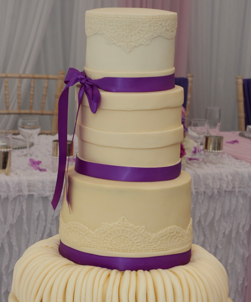 Ruffles and Lace Wedding Cake
