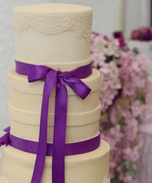 Ruffles and Lace Wedding Cake